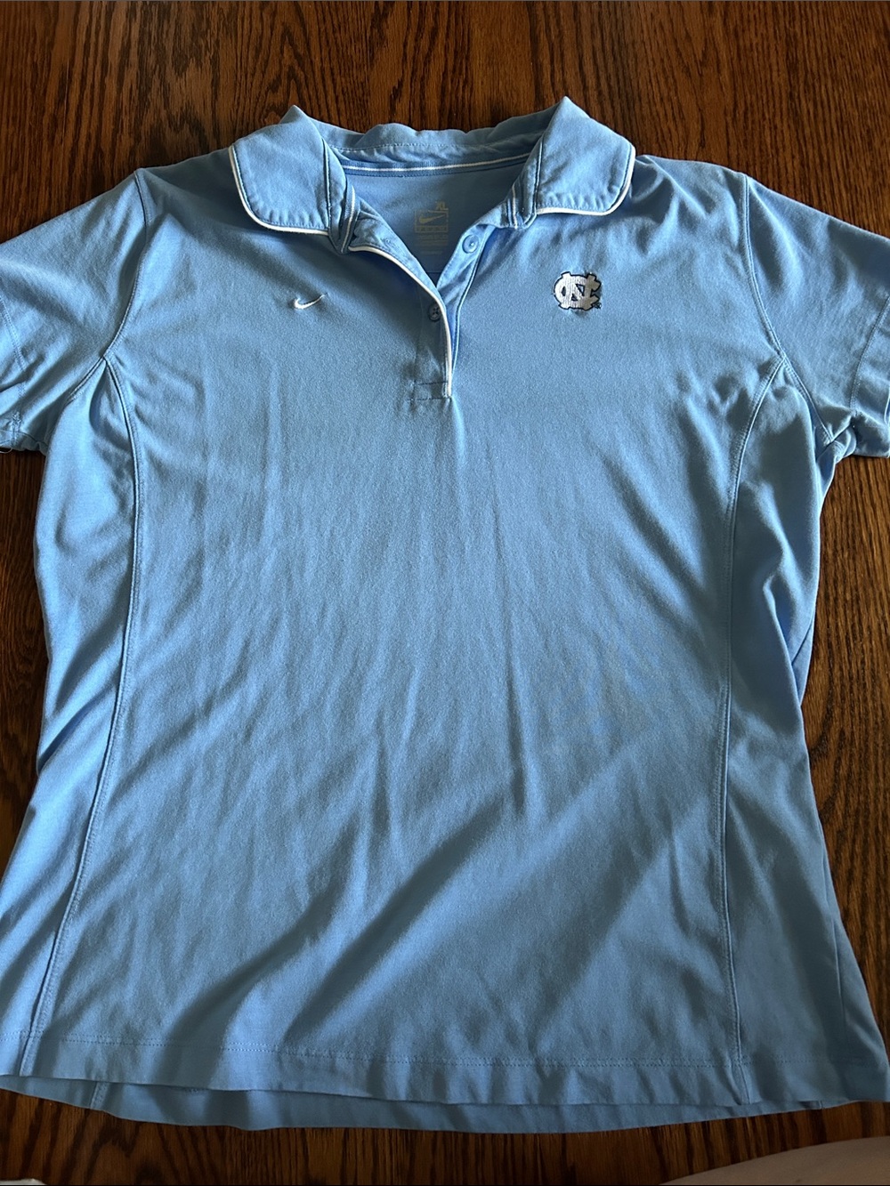 Nike Light Blue Polo Shirt with Embroidered Logo